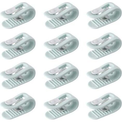 12 Green Duvet Insert, Duvet Cover Clip, Duvet Cover Clip, Duvet Holder, Fitted Sheet Holder, Needle-Free Anti-Slip Holder Clip Bedding Accessories (1/3)