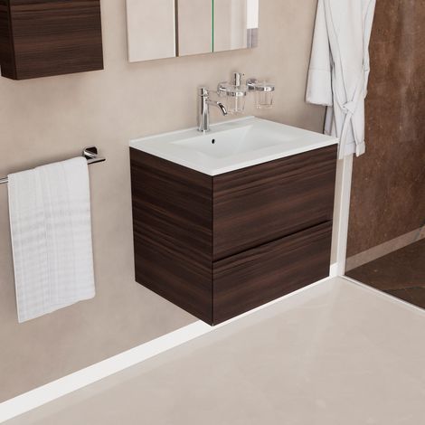 Inda - Mobile bagno 60 cm Onice Larice brown con 2 cassetti e (1/4)