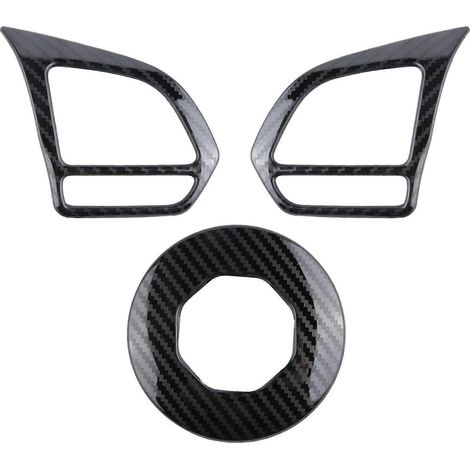 3PCS Auto Metall Carbon Faser Lenkrad Abdeckung Dekoration Rahmen für MG ZS MG6 MG5 EZS 2018-2021 A (1/5)