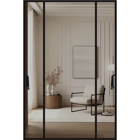 Moustiquaire Porte Magnétique, 140x210cm, Moustiquaire Aimantée Double Ouverture Latérale, Fermeture Automatique, pour Entree Balcon, Porte Fenetre (1/5)
