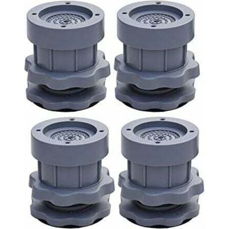 Lot de 4 patins antidérapants et réglables en hauteur pour machine à laver - Gris (1/4)