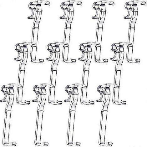 6,35 cm (2,5 Zoll) lange Blendenclips für Jalousien, transparente Kunststoff-Befestigungsclips für horizontale Blenden (12 Stück)