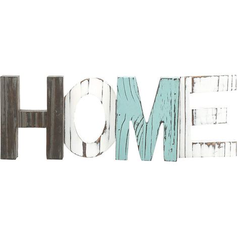 Señal De Madera Home - Diseño Retro Desgastado - Decoración De Madera Maciza - 1 Unidad (1/5)