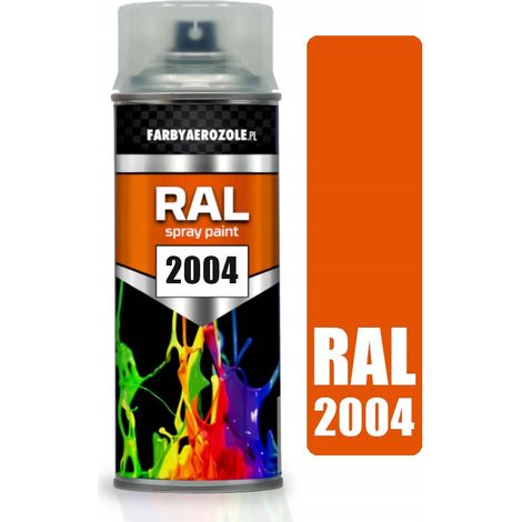 Barniz acrílico en spray RAL 2004 naranja puro 400 ml Naranja puro brillante (1/2)