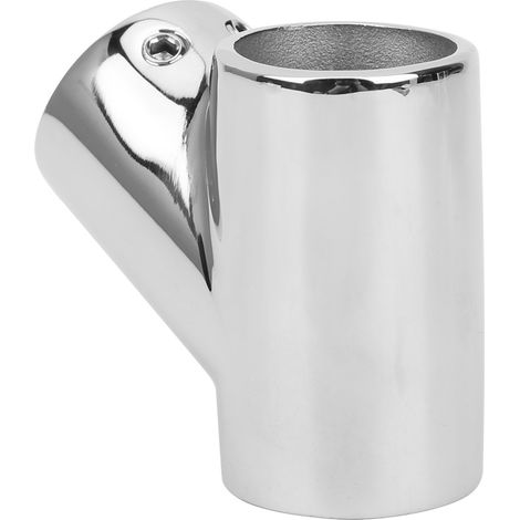 Raccord de tuyauterie à 60 degrés à trois maillons pour main courante de navire, argent, 25 mm (1/5)