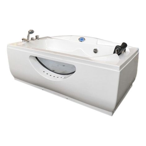 Bagno Italia Vasca idromassaggio 170x90 cm rettangolare con oblò in vetro luci led (1/3)