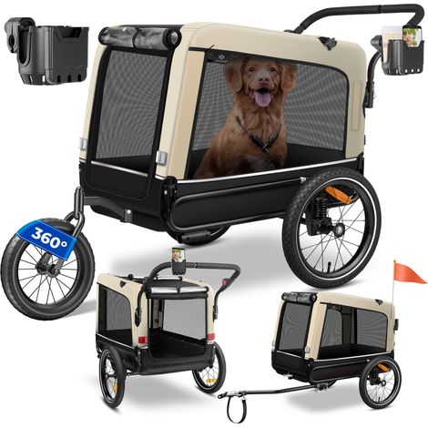 KESSER® Hundeanhänger Boxer 3 in 1, 240 L, bis 40 kg - Beige