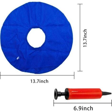 Coussin d’Assise Gonflable en Anneau,Oreiller D'hémorroïde Médical Confortables,Ergonomique Coussin de Siège Gonflable Rond avec Gonfleur Oreiller en Beignet pour Voiture Voyage Bureau,Bleu (1/3)