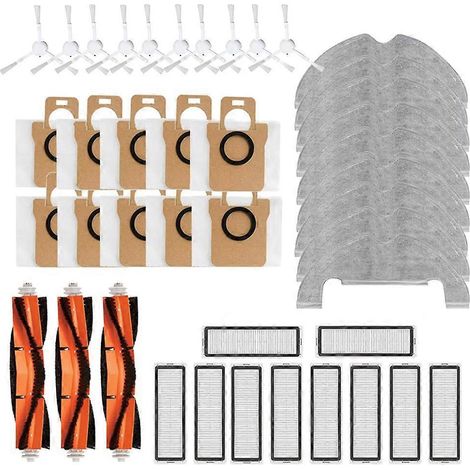 Pièces détachées pour aspirateur robot Mi Robot Vacuum X10 / D10Plus : brosse latérale principale, filtre HEPA, lingette de nettoyage (1/5)