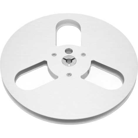 Bobine de Prise Vide 1/4 Pouce 7" 3 Trous Alliage Aluminium pour Machine TEAC Argenté (1/5)
