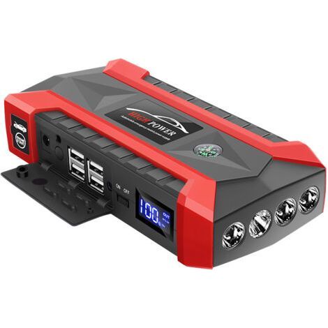 LAN – Tragbarer 12-V-Starthilfe-Booster – 4000 A Spitzenstrom – 20000 mAh Akku – USB-Schnellladung – Eingebaute LED-Taschenlampe (1/5)