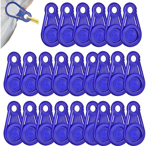 Lot de 24 Clips de Fixation pour Bâche, Tente, Voile et Bannières, Clips Résistants pour Extérieur, 85mm x 47.3mm avec Œillet de 12mm de Diamètre (1/5)