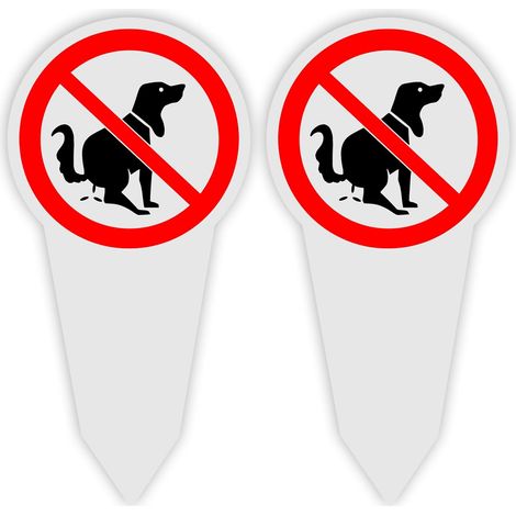 2 Pièces Panneau D'Avertissement pour Chien 30 X 15 cm, Panneau de Toilettes pour Chien, Déjection Canine Interdite PVC, pour les Entrées de Maison, les Parcs et les Pelouses (1/5)