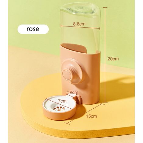 1 Stück automatischer, rosafarbener Wasserspender für Haustiere, Wasserspender für Kaninchen (1/4)