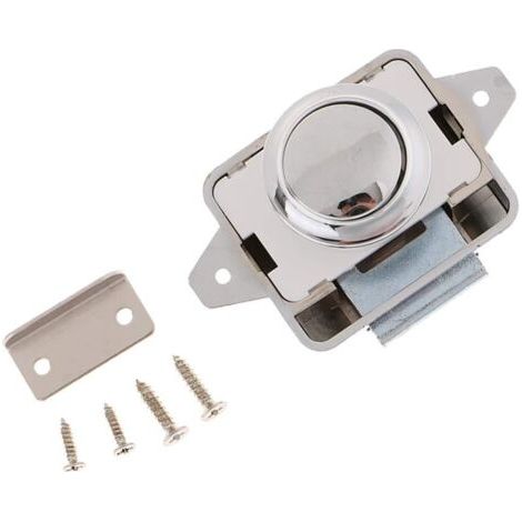 Lot de 2 Boutons Poussoirs Camping Car 14 à 16 Serrure Loquet Bouton Loquet Poussoir avec Système de Fermeture à Bouton en Métal Verrou Porte Pour Placard Caravane Tiroir Meuble Armoire
