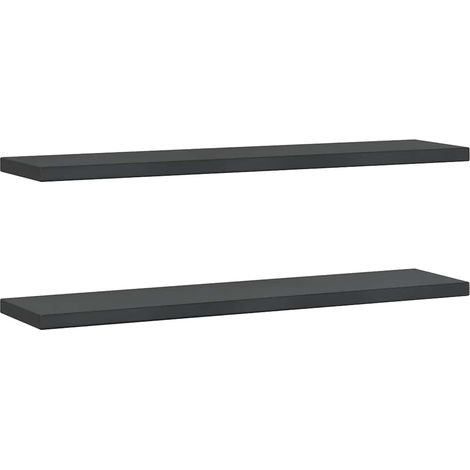 Maison Exclusive - Wandregale 2 Stk. 100x23,5 cm Schwarz Edelstah