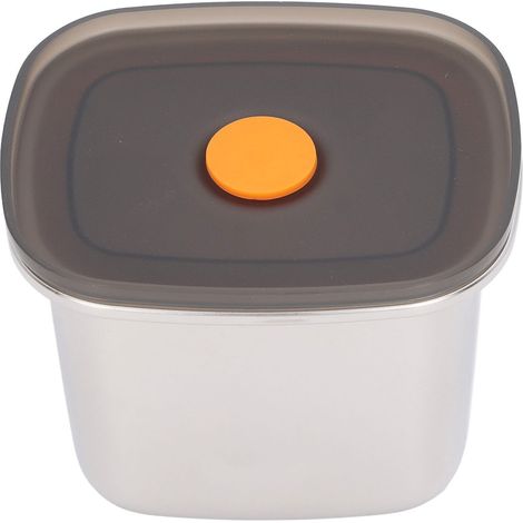 Boîtes de conservation avec couvercles hermétiques en acier inoxydable 304 et polypropylène, empilables, idéales pour la préparation des repas et la conservation des restes. Contenance : 550 ml. Dimen (1/5)