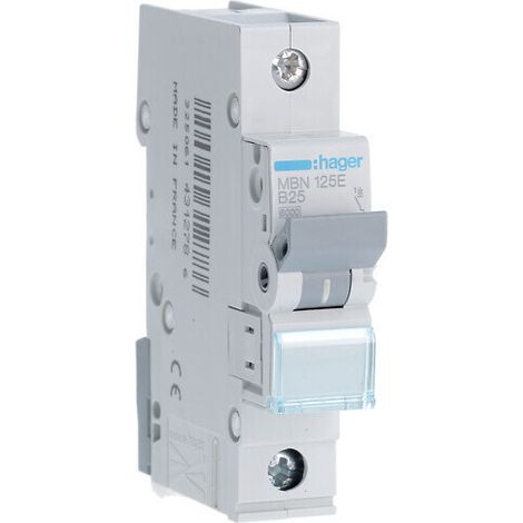 Interruttore automatico, 6 kA, caratteristica B, 1 polo, 25 A