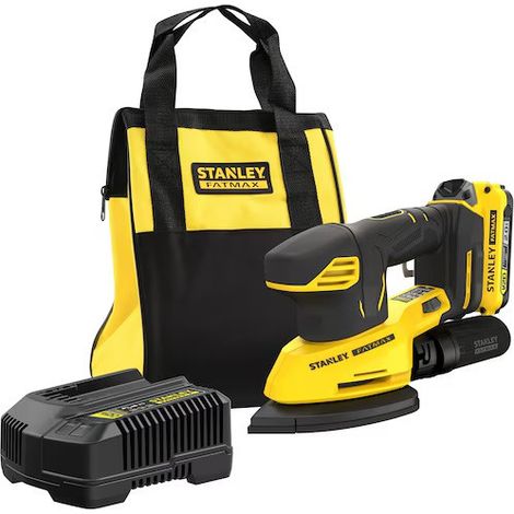 [JAMAIS UTILISÉ] Ponceuse de finition Stanley SFMCW221D1S-QW 18V 2Ah abrasif 100x140mm avec sac de transport