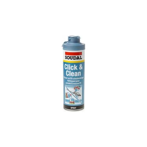 Soudal Click & Clean nettoyant pistolet Click & Fix et mousse PU non durcie 500 ml