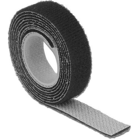 DELOCK KABELBINDER KLETTVERSCHLUSS 1000X13MM 1X ROL SCHWARZ