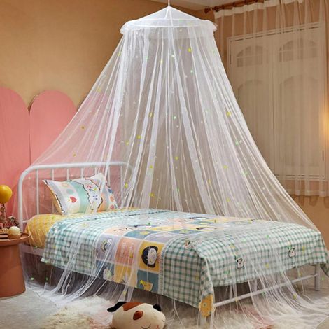 Moustiquaire lit une porte, tente épaisse sans installation, protection anti-moustiques adulte enfant — Composition : 60 × 250 × 1200 cm, Couleur : blanc (1/5)