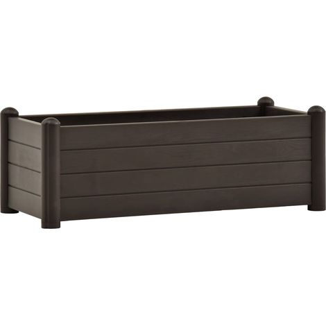 Jardinera elevada para plantas y flores jardín PP moca 100 x 43 x 35 cm 020001226