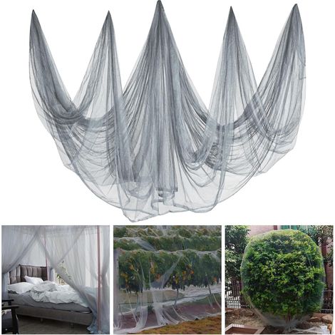 Filet de protection pour arbres fruitiers, légumes et plantes, anti-insectes et anti-oiseaux balcon, Composition : 180 × 600 cm, Couleur : blanc (1/5)