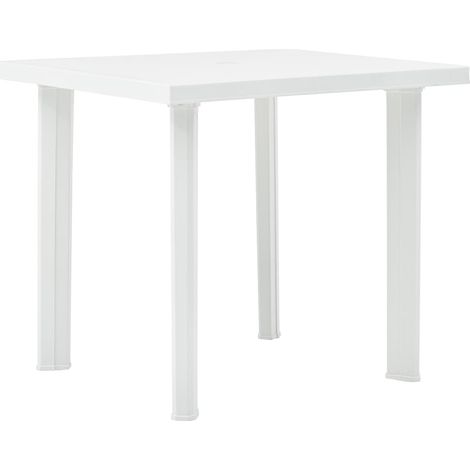 Garden Table White 80x75x72 cm Plastic vidaXL
