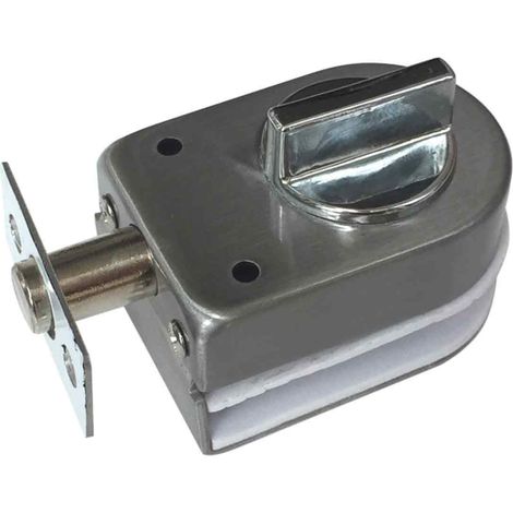 1 Serrure de sol pour porte en verre, acier inoxydable, double ouverture, sécurité renforcée, salle de bain (1/5)