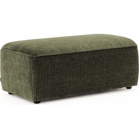 Pouf pour canapé modulable en velours côtelé - Vert kaki - Noor