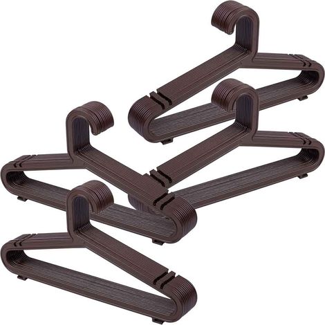 Percha de plastico marrón pack de 48 unidades 39.50x0.30x20.60h cm (1/5)