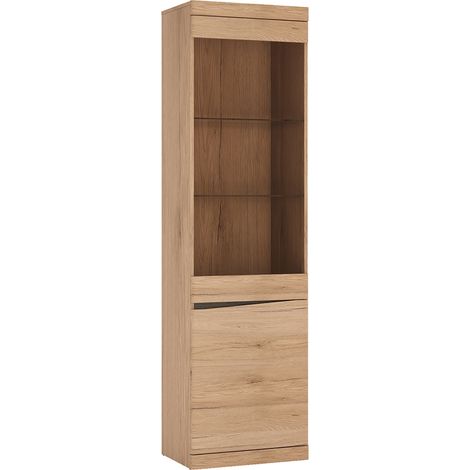 Vitrine Türanschlag rechts SANFORD-129 in Eiche hell Nb., B/H/T: ca. 54/196,5/40 cm (1/5)