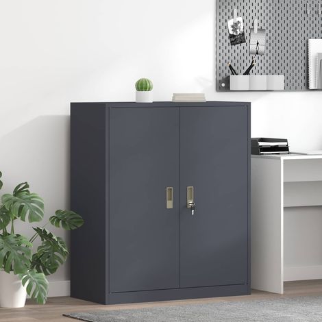 Aufbewahrungsschrank Anthrazit 90 x 40 x 105 cm Stahl