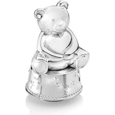 Salvadanaio argentato per bambini, elegante, ideale come regalo, a forma di orsetto Dimensioni: 83x84x139 mm Codice articolo: ZV6029261 (1/2)