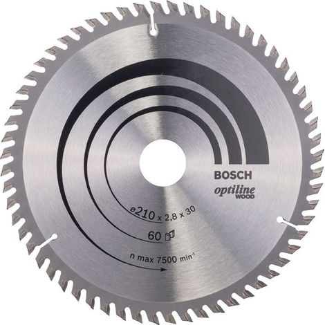 Lame pour scie circulaire Optiline Wood D. ext. 210 mm nombre de dents 60 WZ per
