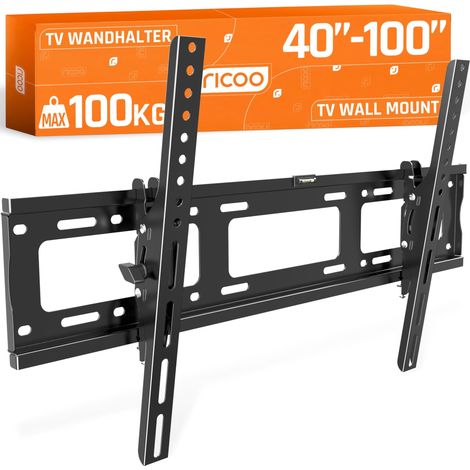 Support Mural TV 40 à 100 Pouces 42 43 48 50 55 58 60 65 70 75 77 83 85 98 Pouces Max VESA 600x400 Inclinable Universel Fixation Murale TV QLED OLED LED LCD (1/5)