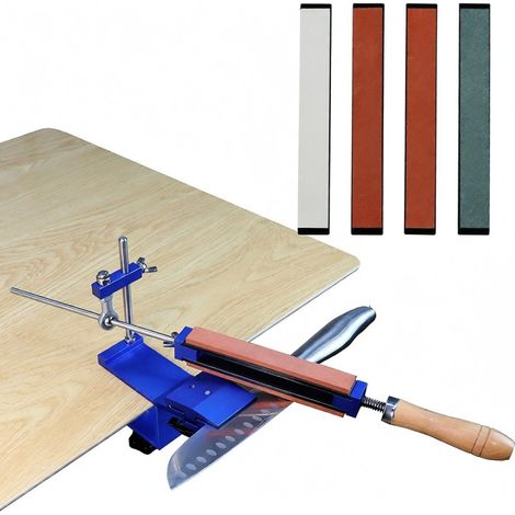Affûteuse portable professionnelle pour couteaux et outils de cuisine en métal, meuleuse à angle fixe avec pierres à aiguiser (1/5)