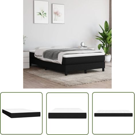 The Living Store Matelas de lit à ressorts ensachés Noir 120x200x20 cm Tissu - Matelas À Ressorts Ensachés - Matelas Noir - Matelas Confortable - Matelas Support Moyen - Literie (1/5)