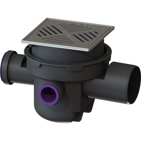 KESSEL-Corpo base Der Universale - DN 100, Griglia in acciaio inox, Protezione antiriflusso, 27621