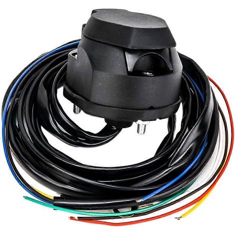 Câble de prise de remorque à 7 broches, fil de 1,5 m, connecteur de câblage pour remorque de voiture européenne (1/5)
