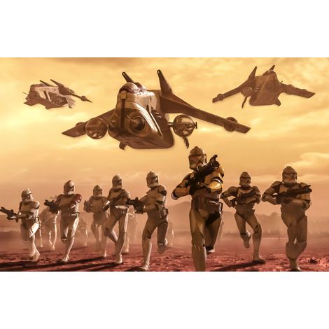 Papier peint panoramique moderne Star Wars Classique Clone Trooper (1/4)