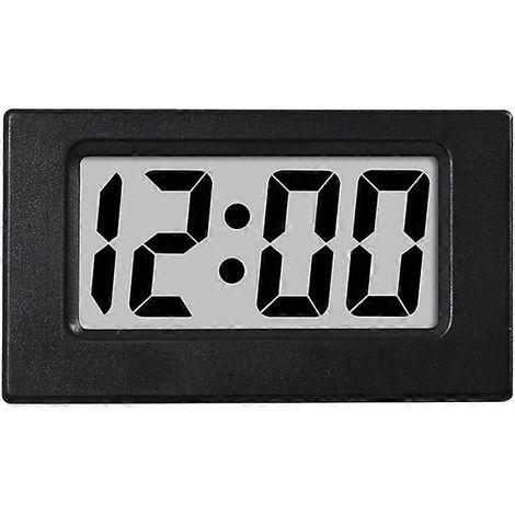 Mini horloge triangulaire à écran LED, alarme électronique numérique, horloge de bureau pour la maison, le bureau ou la chambre, noire (1/5)