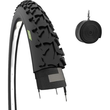1 COPERTONE 26 x 1.90 (50-559) + CAMERA PNEUMATICO MTB TASSELLATO MOUNTAIN BIKE 26 BICI CITY ADULTO (1/4)