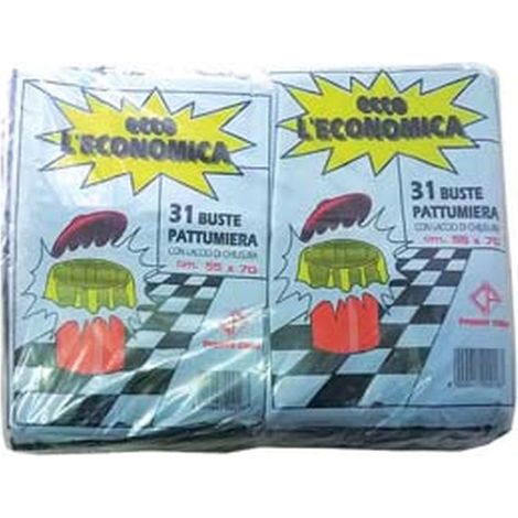 Sacco pattumiera ecco l'economica nero pz.31 - cm.55x70 gr.400 - 20 cf