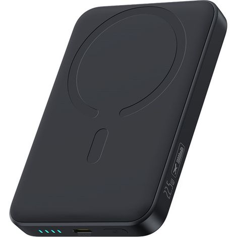 Batería externa ultracompacta EnerFill FM11 MagSafe de 10000 mAh y 22,5 W con cable USB-C - Negra