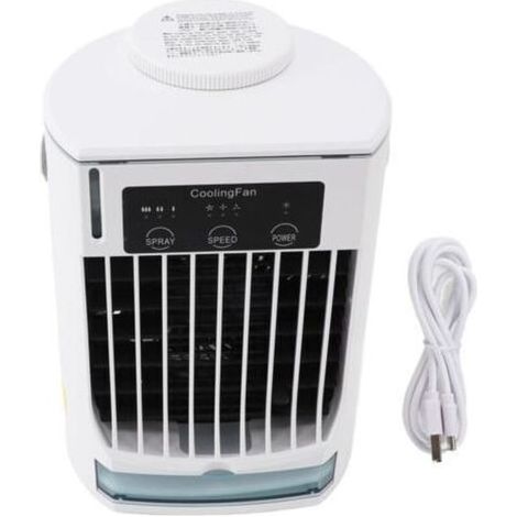 Tragbare USB-Klimaanlage – 500 ml Verdunstungskühler – 108 m³/h Luftdurchsatz – Einstellbare Geschwindigkeit bis 3,5 m/s – Leise ≤ 55 dB – Enlenk (1/4)