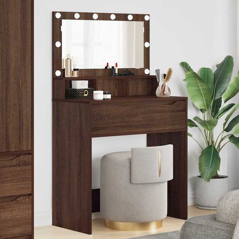 Schlafzimmer-Frisiertische mit Schubladen Braun Eichen-Optik