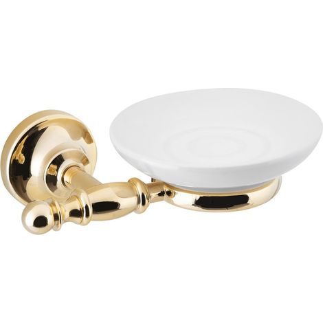 Sapho Perla - Porte-savon, céramique, doré PE1065 (1/4)