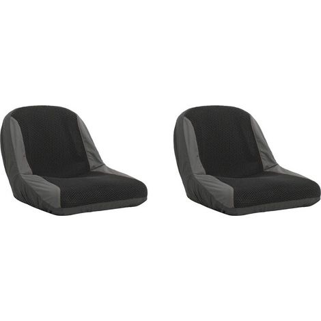 2 fundas universales acolchadas para asientos de tractor cortacésped con bolsa de almacenamiento para mayor comodidad y accesorios para cortacésped. (1/4)